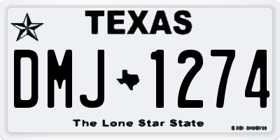 TX license plate DMJ1274
