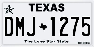 TX license plate DMJ1275