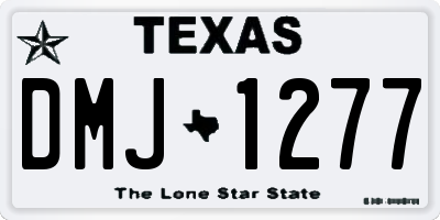 TX license plate DMJ1277
