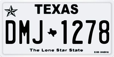 TX license plate DMJ1278