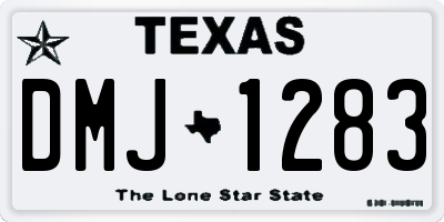 TX license plate DMJ1283