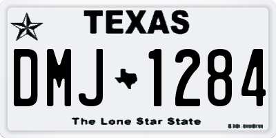 TX license plate DMJ1284