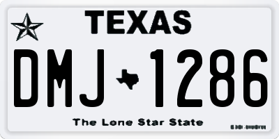 TX license plate DMJ1286