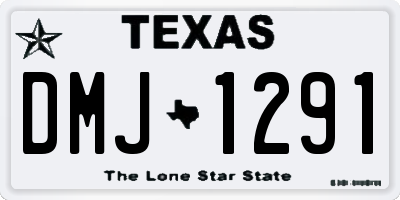 TX license plate DMJ1291