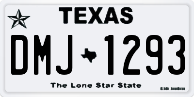 TX license plate DMJ1293