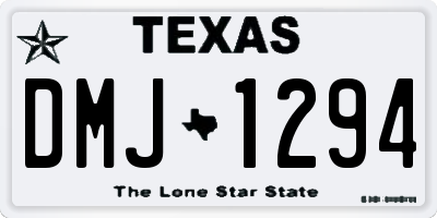 TX license plate DMJ1294