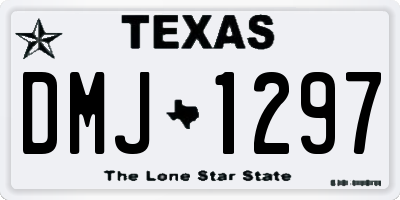 TX license plate DMJ1297