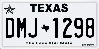 TX license plate DMJ1298