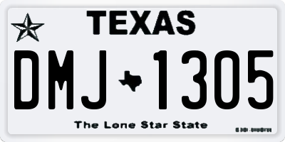 TX license plate DMJ1305