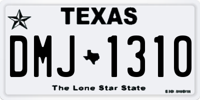 TX license plate DMJ1310
