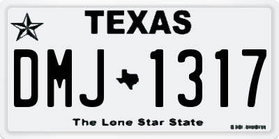 TX license plate DMJ1317