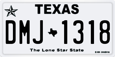TX license plate DMJ1318