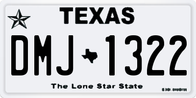 TX license plate DMJ1322