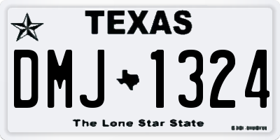 TX license plate DMJ1324