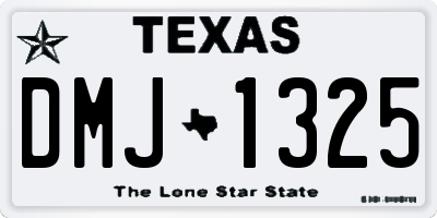 TX license plate DMJ1325