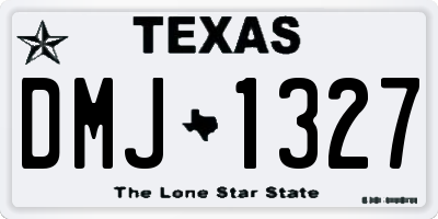 TX license plate DMJ1327