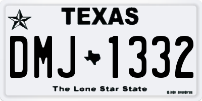 TX license plate DMJ1332