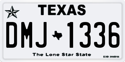 TX license plate DMJ1336