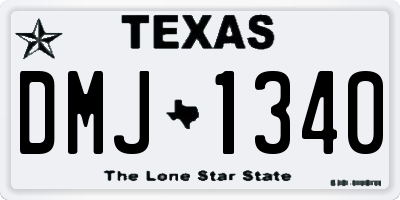 TX license plate DMJ1340