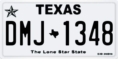 TX license plate DMJ1348