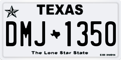 TX license plate DMJ1350
