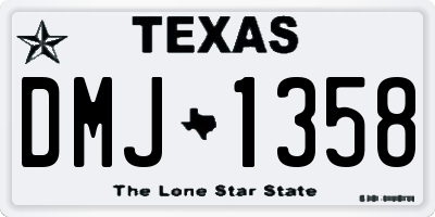 TX license plate DMJ1358