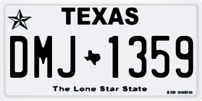 TX license plate DMJ1359