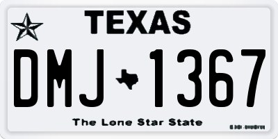 TX license plate DMJ1367