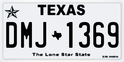 TX license plate DMJ1369