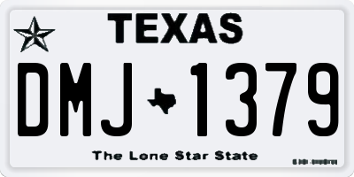 TX license plate DMJ1379