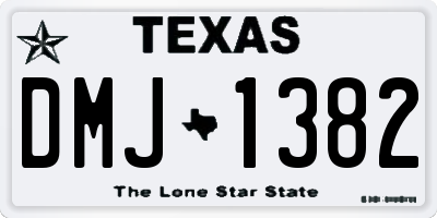 TX license plate DMJ1382