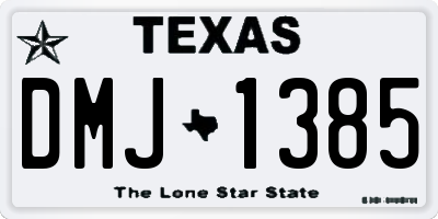TX license plate DMJ1385