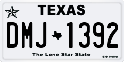 TX license plate DMJ1392
