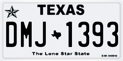 TX license plate DMJ1393