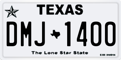 TX license plate DMJ1400