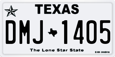 TX license plate DMJ1405