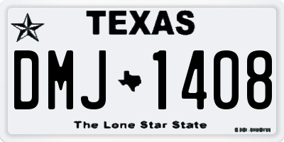 TX license plate DMJ1408
