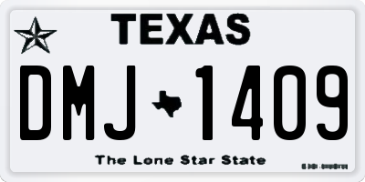 TX license plate DMJ1409