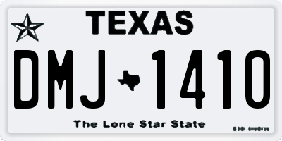 TX license plate DMJ1410