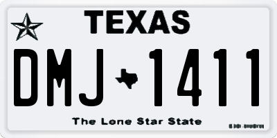 TX license plate DMJ1411