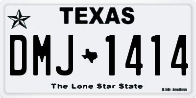 TX license plate DMJ1414