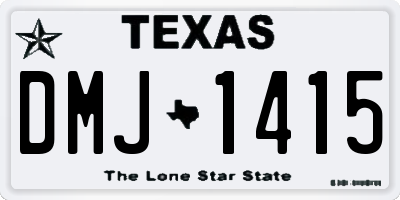 TX license plate DMJ1415