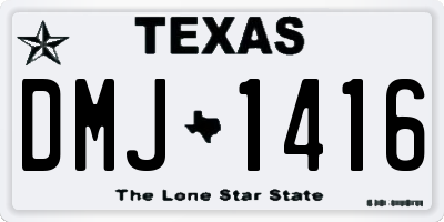 TX license plate DMJ1416