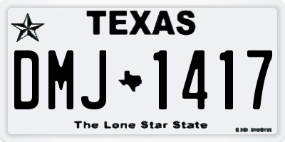 TX license plate DMJ1417
