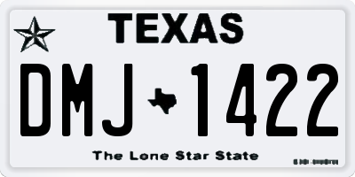 TX license plate DMJ1422