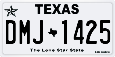 TX license plate DMJ1425