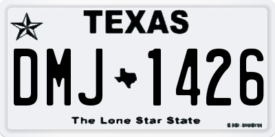 TX license plate DMJ1426