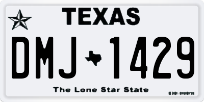 TX license plate DMJ1429