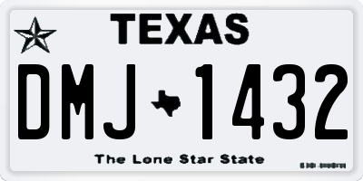 TX license plate DMJ1432