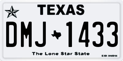 TX license plate DMJ1433